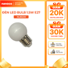 Bóng bulb LED E27 Nanoco model NLB0 1.5W (màu xanh, lục, cam, hồng, đỏ, tím, trắng, vàng)