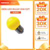 Bóng bulb LED E27 Nanoco model NLB0 1.5W (màu xanh, lục, cam, hồng, đỏ, tím, trắng, vàng)