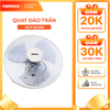 Quạt đảo cơ Nanoco model NOF1650 màu be/ghi (Công suất 47W, bạc đạn)