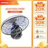 Quạt đảo cơ Nanoco model NOF1650 màu be/ghi (Công suất 47W, bạc đạn)