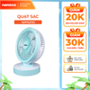Quạt sạc 6inch Nanoco model NRF6213, có xoay, màu xanh, màu hồng, dùng tối đa 7.5 giờ