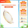 Đèn downlight LED Nanoco φ135 12W 3 màu model: NSD12CS135/ NSD12CW135/ NSD12CG135 - viền vàng/ trắng/ bạc