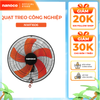 Quạt treo Nanoco model NWF1606 màu đen cam (3 chế độ gió, công suất 47w)