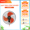 Quạt treo Nanoco model NWF1822 màu đen cam (3 chế độ gió, công suất 65w)