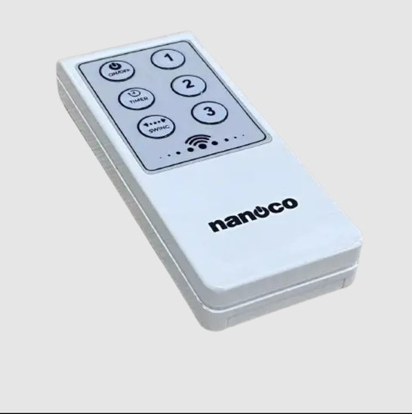 Remote quạt Nanoco model NRC-F001 sử dung cho model NLF1624RC, NWF1612RC, NWF1615RC, NOF1651RC, NWF1219RC