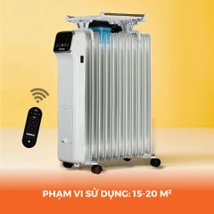 Máy sưởi dầu cảm ứng có remote Nanoco model NOH2614RC ( Công suất 2600W, 3 mức độ nhiệt)