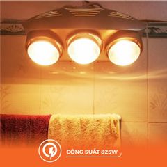 Đèn sưởi gắn tường 3 bóng 825W Nanoco model NBH641S/NBH650G/NBH626G