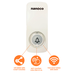 Nút chuông ko cần dùng pin model NDT153 (không dùng pin)