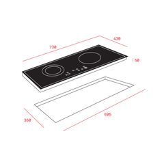 Bếp điện từ TEKA IR 721 SR, điều khiển cảm ứng, mặt kiếng Ceramic - KHÔNG GỒM PHÍ LẮP