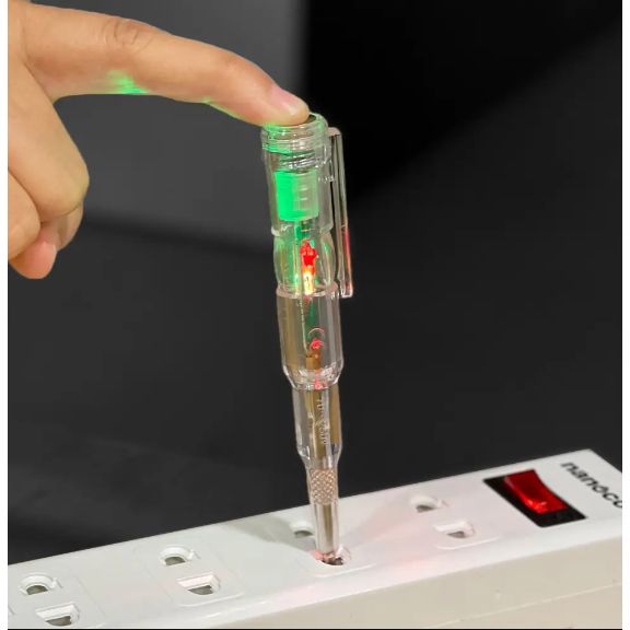 Bút thử điện đa năng Nanoco model NEP7250 có đèn LED 2 màu thông minh