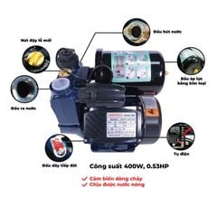 Máy bơm nước nóng tăng áp điện tử Nanoco model NCPS128-A/ 200-A/ 300-A/ 400-A (Công suất 128W, 200W,300W, 400W) - KHÔNG BAO GỒM LẮP ĐẶT