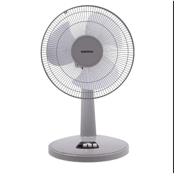 Quạt bàn Nanoco model NTF1209 (màu xám, màu beige - 3 chế độ gió - công suất 30W)