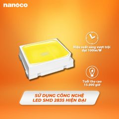 [QUÀ TẶNG] Bóng bulb LED E27 Nanoco model NLBA053/NLBA056 - ánh sáng trắng, vàng