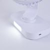 Quạt sạc Nanoco model NRF6219W màu trắng, 6inch, có xoay, có đèn