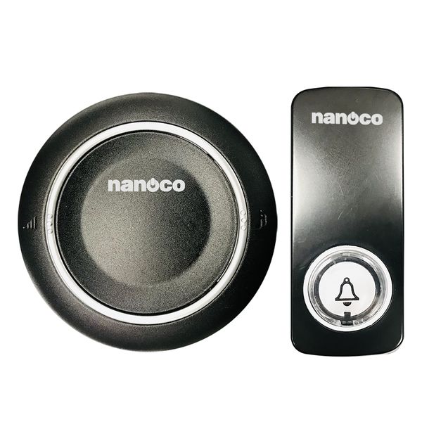 Chuông điện không dây Nanoco model ND153 trắng/đen (không dây không pin)