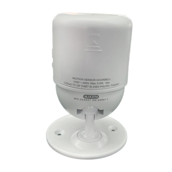 Chuông báo cảm biến không dây Nanoco model NJX378 (có tích hợp đầu sạc USB hoặc sử dụng pin AAA)