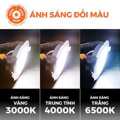 Đèn LED Downlight 9W Nanoco 3S Series 4 chế độ màu NDL09CW90/NDL09CS90/NDL09CG90