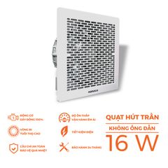 Quạt hút Nanoco âm trần có sử dụng ống dẫn model NCV1520-C/ NCV2020-C (Công suất: 16W, 18W) - KHÔNG BAO GỒM LẮP ĐẶT