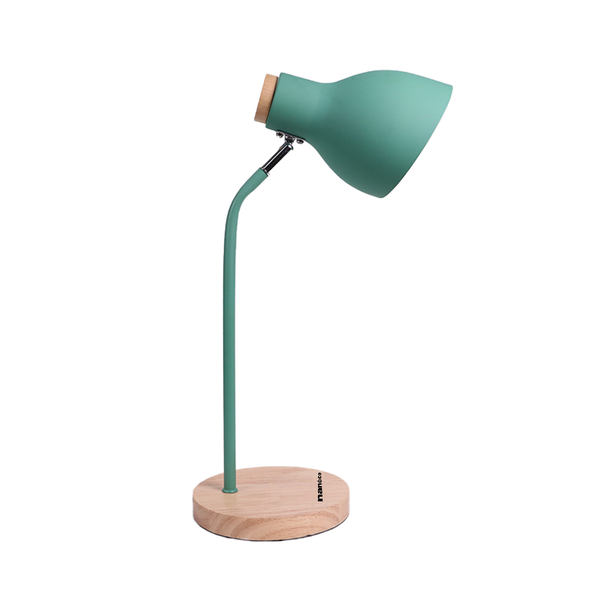 Đèn bàn E27 Nanoco đế gỗ model NDKC03 (không bóng) + tặng kèm 1 bóng Led bulb đui E27- 5W