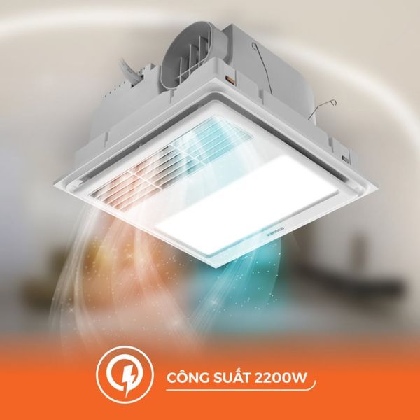 Quạt hút sưởi 5in1 có remote Nanoco model NBD0330