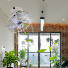 Quạt đảo cơ 5 cánh Nanoco model NOF1609 màu trắng (3 cấp độ gió, công suất 47w)