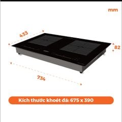 Bếp điện từ đôi Nanoco model NICL482 - KHÔNG BAO GỒM LẮP ĐẶT