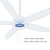 Quạt trần Panasonic model F-60XDN (màu trắng, màu đen - 9 chế độ gió - 37W) - KO GỒM PHÍ LẮP