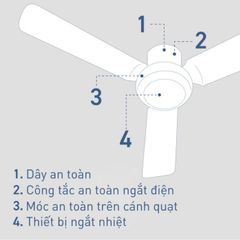 Quạt trần Panasonic model F-60TDN (màu trắng - 9 chế độ gió - công suất 37W) - KHÔNG GỒM PHÍ LẮP ĐẶT