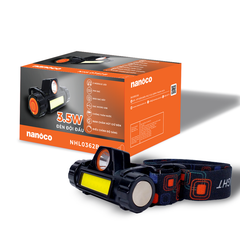 Đèn LED đội đầu Nanoco chóa đèn to/ nhỏ (công suất 3,5W, điều chỉnh độ sáng,pin Lithium 1200mAh, hoạt động 4h)