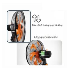 Quạt lửng thân sắt Nanoco 7 cánh NLF1622, 47W, màu đen cam