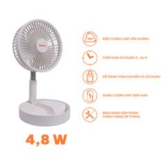 Quạt sạc gấp gọn tiện lợi Nanoco model NFF1617