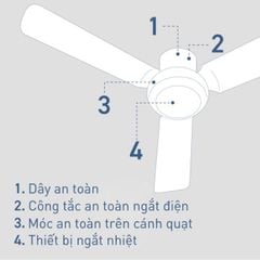 Quạt trần Panasonic model F-60FEN (màu đen - 9 chế độ gió  - 40W) - KHÔNG GỒM PHÍ LẮP