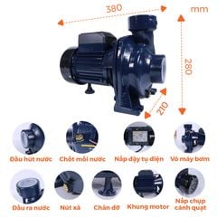 Máy bơm nước Nanoco dòng bơm lưu lượng model NHF750 (công suất 750W) - KHÔNG BAO GỒM LẮP ĐẶT