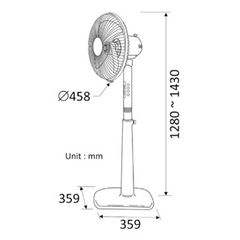 Quạt đứng Panasonic F-409KB/ F-409KBE remote màu xanh/ be