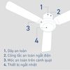 Quạt trần Panasonic model F-60XDN (màu trắng, màu đen - 9 chế độ gió - 37W) - KO GỒM PHÍ LẮP