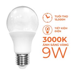 Bóng bulb LED hoa cúc E27 Nanoco 9W - ánh sáng vàng