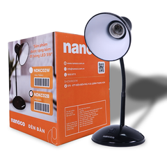 Đèn bàn E27 Nanoco model NDKC02 (không bóng) + tặng kèm 1 bóng Led bulb đui E27- 5W