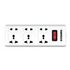 Ổ cắm có dây Nanoco model NES3332-S1 (3 ổ đa năng, 3 ổ 2 chấu, 1 công tắc, dây điện 3m và 5m)