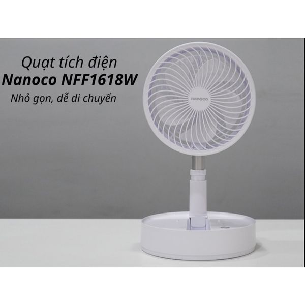 Quạt sạc gấp gọn tiện lợi Nanoco model NFF1618