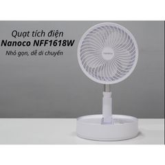 Quạt sạc gấp gọn tiện lợi Nanoco model NFF1618