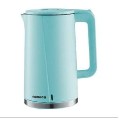 Bình đun siêu tốc 2 lớp Nanoco model NKT1718BE/NKT1718G (dung tích 1.7 lít, màu begie, màu xanh)