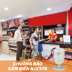 Chuông báo cảm biến không dây Nanoco model NJX378 (có tích hợp đầu sạc USB hoặc sử dụng pin AAA)