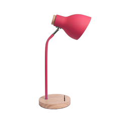 Đèn bàn E27 Nanoco đế gỗ model NDKC03 (không bóng) + tặng kèm 1 bóng Led bulb đui E27- 5W