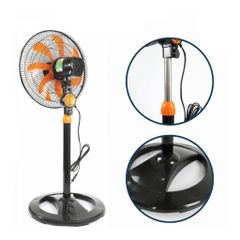 Quạt đứng thân sắt Nanoco NSF1607, 47W, màu đen cam