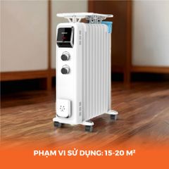 Máy sưởi dầu nút vặn Nanoco model NOH2613 ( Công suất 2600W, 3 mức độ nhiệt)