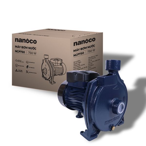Máy bơm nước Nanoco dòng bơm ly tâm model NCP750 - KHÔNG BAO GỒM LẮP ĐẶT