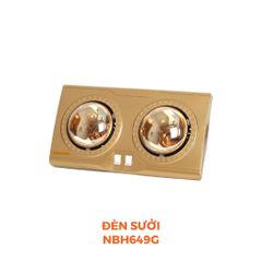 Đèn sưởi gắn tường 2 bóng 550W Nanoco model NBH634BE/NBH649G ( màu beige/vàng đồng)