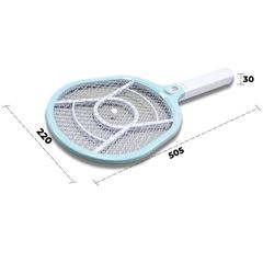 Vợt muỗi Nanoco màu xanh dương model NMR102B (pin lithium 14500h - 220V, có đèn LED chiếu sáng, chất liệu nhựa ABS)