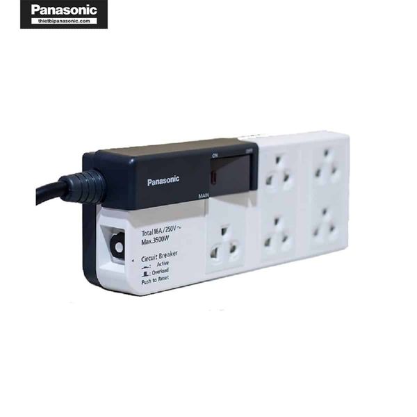 Ổ cắm có dây model WCHG28352 (công suất 3500W, 5 ổ cắm 3 chấu,1 công tắc)