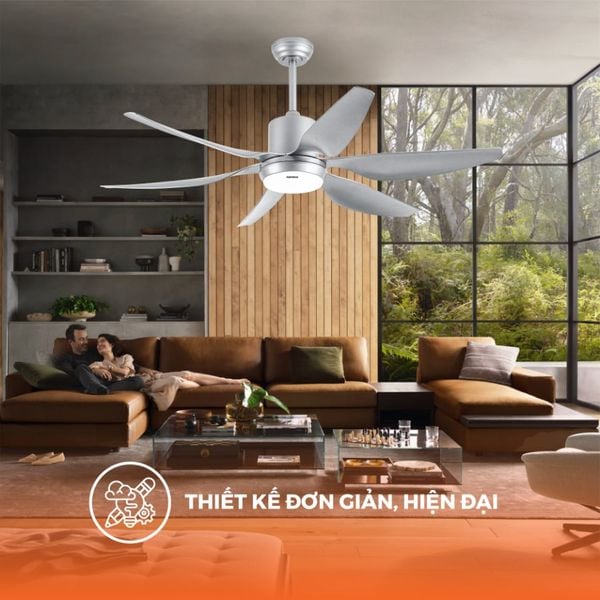 Quạt trần 6 cánh - Đèn LED có remote Nanoco model NCF5462-GL/SL (Công suất 69W, Động cơ DC)